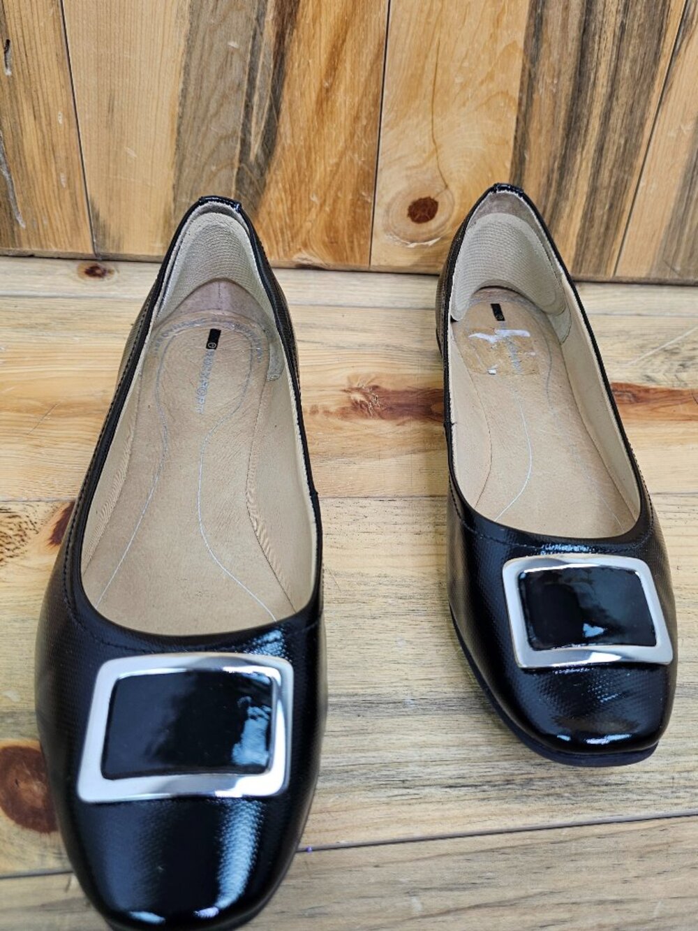 Rockport black Patent Leather Flats Size 6 Wide